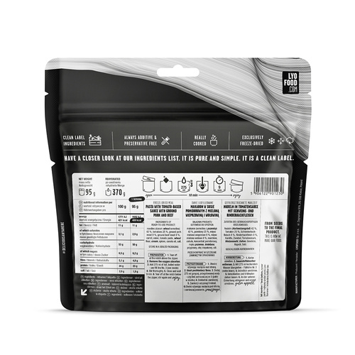 LyoFood - Freeze-Dried Ration Lyo Expedition - Penne Pasta a'la Bolognese - 370 g