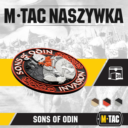 M-Tac - 3D PVC Aufnäher Sons of Odin - Schwarz/Rot - 51137233