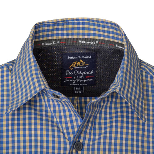 Helikon - Covert Concealed Carry Short Sleeve Shirt - KO-CCS-CB-C4 	Royal Blue Checkered -  