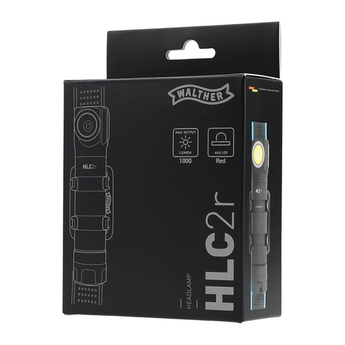 Walther - Stirnlampe LED HLC2r - 1000 lm - Schwarz - 3.7138