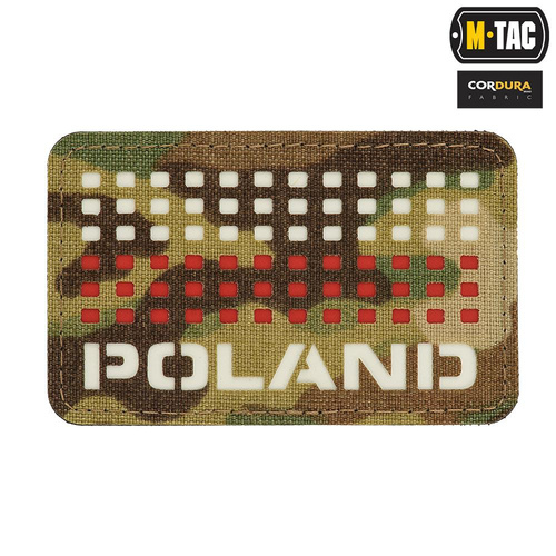 M-Tac - Flag patch Poland Laser Cut 50х80 - Red/MultiCam/Biały - 51006108