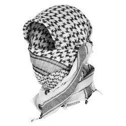 Mil-Tec - Kopftuch Shemagh Arafat - 100% Baumwolle - Weiß-Schwarz - 12613000