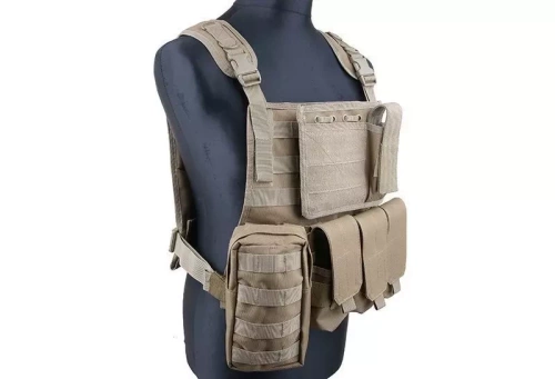 GFC Tactical - Taktische Plattenträgerweste MBSS - Nylon - Coyote Braun - GFT-18-000363