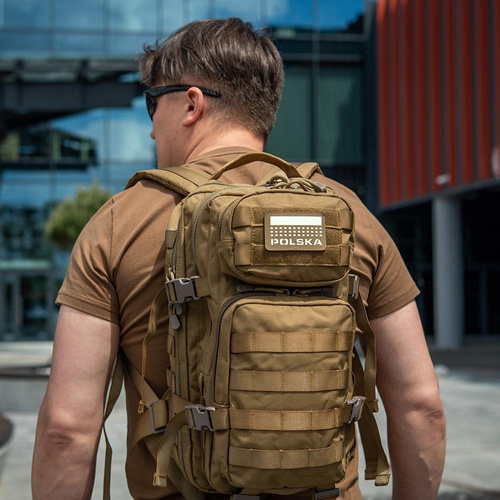 M-Tac - Naszywka Flaga Polska 50х80 - Laser Cut - Coyote / Fluo - 51007205