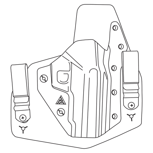 Direct Action - Universal IWB Hybrid Holster - Schwarz - HP-IUSR-HYB-BLK