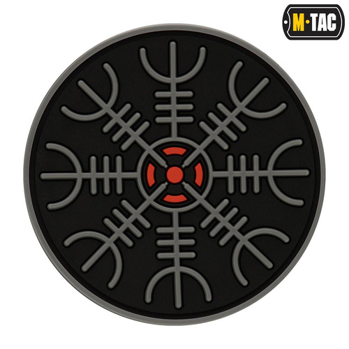 M-Tac - Naszywka Hełm Grozy - PVC 3D - Czarny/Szary - 51221211