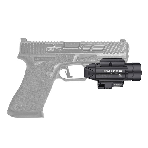 Olight - Latarka taktyczna na broń z celownikiem laserowym BALDR IR - 1350 lumenów - Czarna