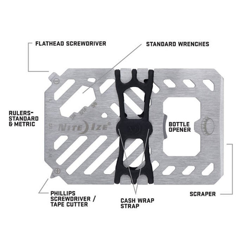 Nite Ize - FinancialTool Multi Tool Wallet - Czarny - FMT2-01-R7