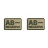 Helikon - PVC Patch - Blutgruppe - AB- NEG - Khaki - 2 Stück
