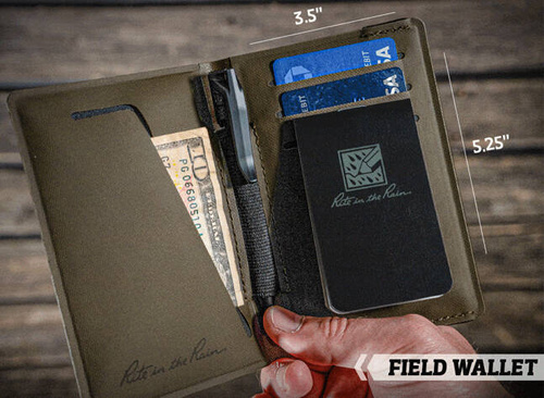 Rite in the Rain - Wasserdichte Brieftasche Monsoon Field Wallet - Olive/Schwarz - P971-M
