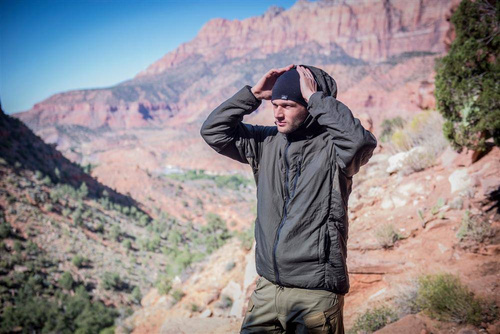 Helikon - Jacke Wolfhound Hoodie - Windpack Nylon - Schwarz - KU-WLH-NL-01