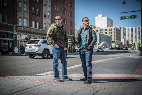 Helikon - Greyman Tactical Jeans Slim - Denim Blau - SP-GJS-DD-31