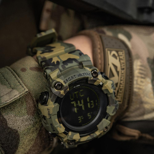 M-Tac - Zegarek taktyczny 2037 - LED - 5 ATM - Camo - 50007030