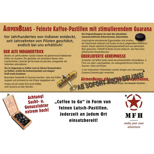 AirmenBeans - Pastylki do ssania z kawą i guaraną - 21 szt - 40580