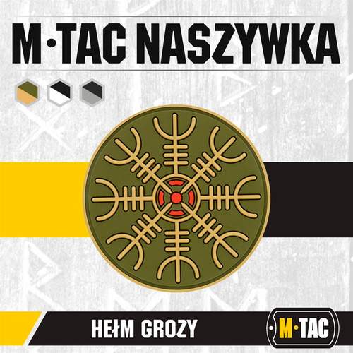 M-Tac - Naszywka na ubrania 3D PVC Hełm Grozy - Oliwkowy - 51221001