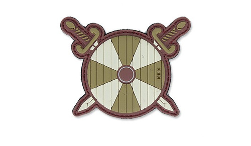 101 Inc. - 3D-Aufnäher - Wikinger-Schild mit zwei Schwertern