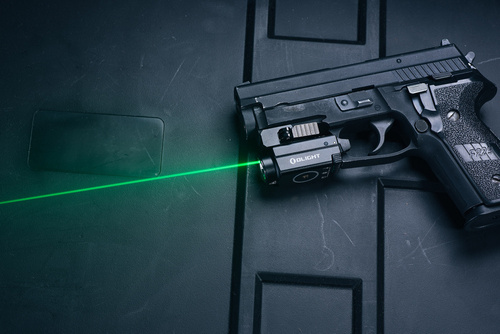 Olight - Latarka taktyczna na broń z celownikiem laserowym BALDR S - 800 lumenów - Czarna