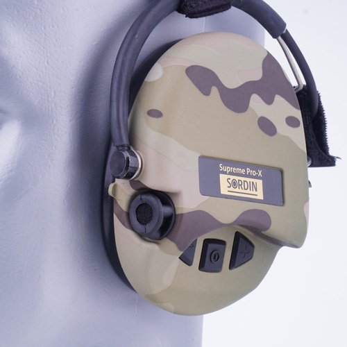 Sordin - Aktywne nakarkowe ochronniki słuchu Supreme Pro-X - Multicam - 76302-X-06-S