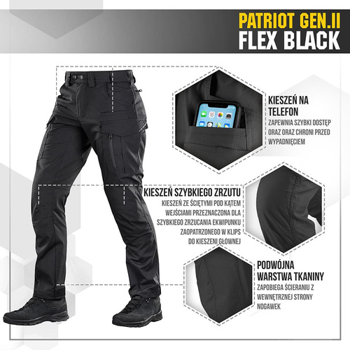 M-Tac - Patriot Gen II Flex Pants  - Black - 20056802