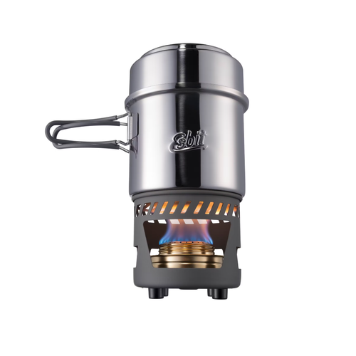 Esbit - Travel Spirit Stove Cookset with Two Pots - 985 ml - Silver - CS985ST