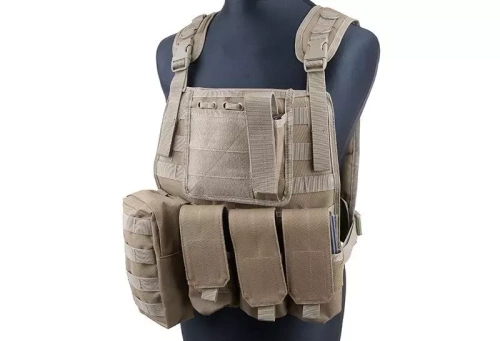 GFC Tactical - Taktische Plattenträgerweste MBSS - Nylon - Coyote Braun - GFT-18-000363