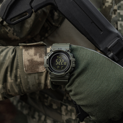 M-Tac - Taktische Uhr mit Kompass 2233 - Ranger Green - 50010001