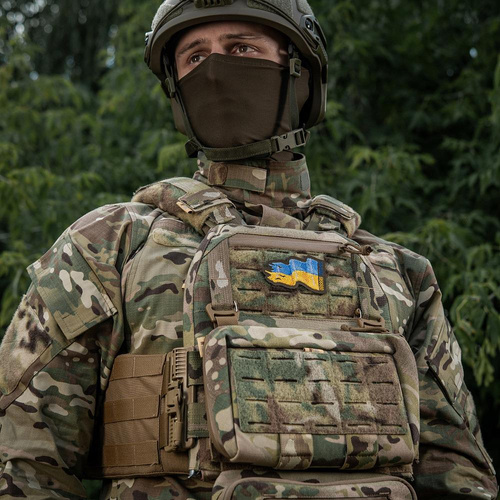 M-Tac - Naszywka Flaga Ukrainy - Haft - Cordura 500D - Lewa - Ranger Green - 51298023