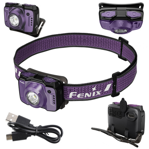 Fenix - Headlamp HL12R V2.0 - 500 lm - USB-C - IP66 - Purple - HL12R.18112
