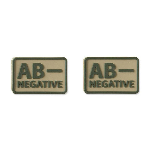 Helikon - Naszywka PVC - Grupa Krwi - AB- NEG - Khaki - 2 szt.