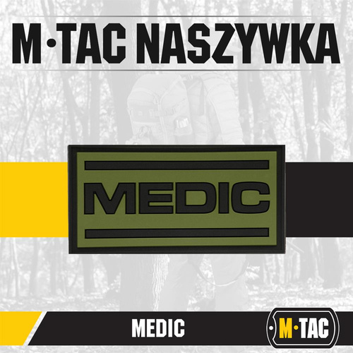 M-Tac - Medic 3D PVC Aufnäher - Schwarz/Oliv - 51125102