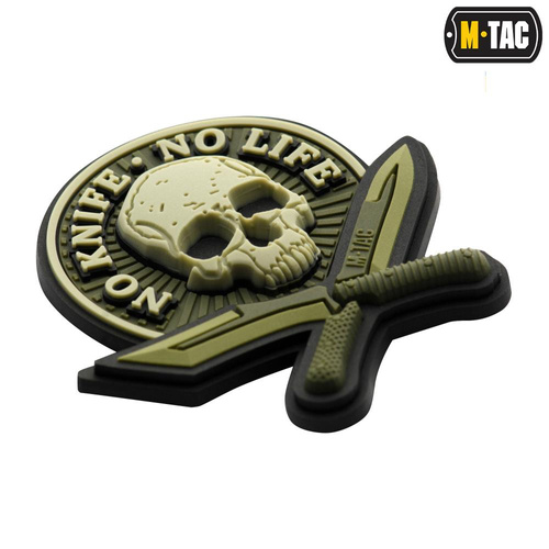 M-Tac - No Knife - No Life 3D PVC Patch - Olive - 51128001