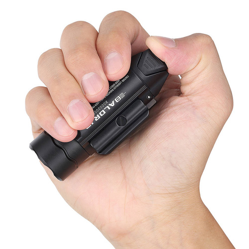 Olight - Latarka taktyczna na broń z celownikiem laserowym BALDR IR - 1350 lumenów - Czarna