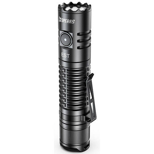 Speras - EST KIT LED Taktische Taschenlampe mit 3100 mAh Akku - 1900 lm - Schwarz - SPERAS EST KIT