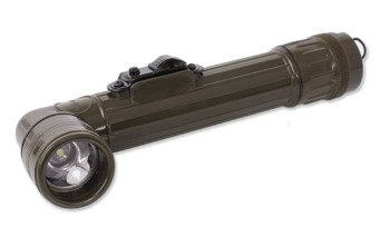 Mil-Tec - Winkel-Taschenlampe 2AA - OD Grün - LED - 15143001