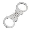 Alcyon - Stahlhandschellen mit Scharnier - Doppelverriegelung - Silber - 5005-X