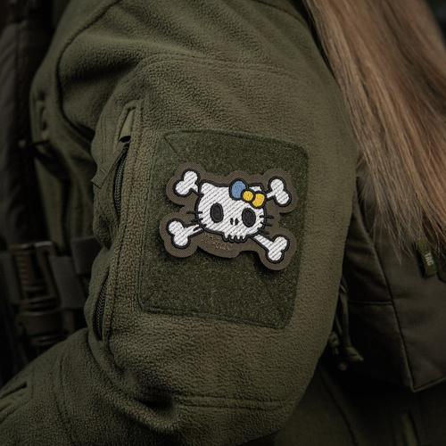 M-Tac - Kitty Patch - Embroidery - Yellow and Blue Bow - Ranger Green - 51387023