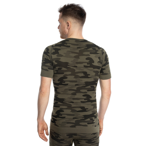 Spaio - Koszulka termoaktywna T-shirt Military - Moro Forest Green