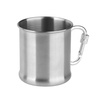Mil-Tec - Kubek turystyczny z karabińczykiem - 250 ml - Stal - 14607800