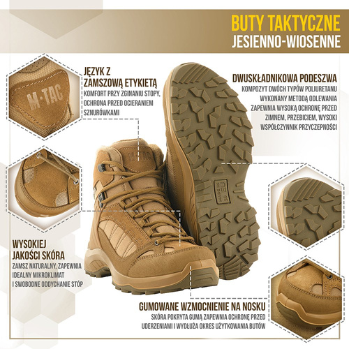 M-Tac - Taktische Herbst-Winter-Stiefel - Coyote - 1JJ143/8TPLV