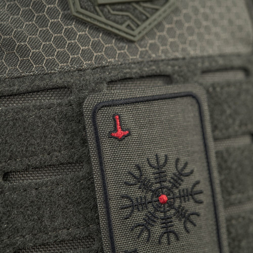 M-Tac - Gesticktes Moralabzeichen Karte Helm des Terrors - Ranger Grün - 51392023