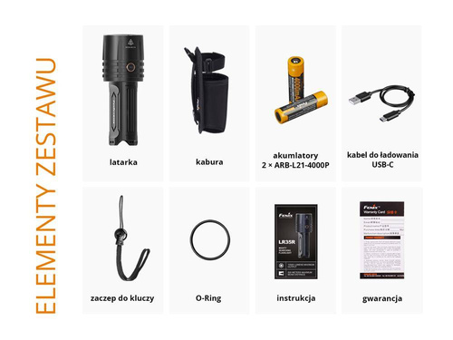Fenix - Wiederaufladbare LED-Taschenlampe LR35R - 10000 lm