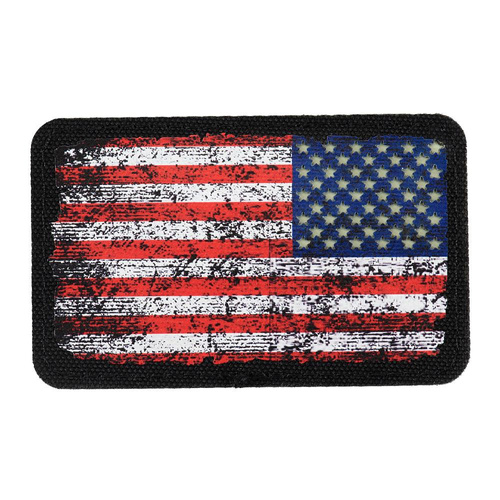 M-Tac - Retro USA Fluorescent Flag Patch - Reverse - Black - 51295299