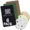 Rite in the Rain - On-The-Go Notizbücher - 85 x 50 mm - 6 Stück - Schwarz / Grün / Tan - OTG-TACL