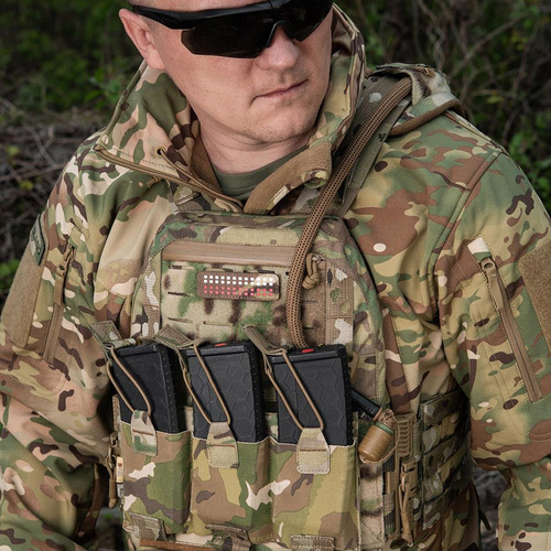 M-Tac - Naszywka - Flaga Polski 25х80 Fluorescencyjna - Laser Cut - Czerwony/MultiCam/Biały - 51005108