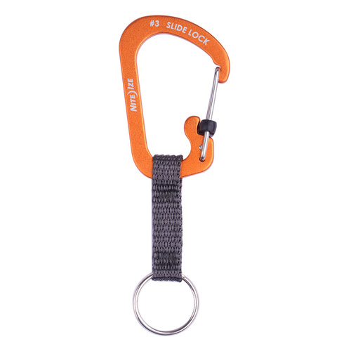 Nite Ize - Karabinek SlideLock® Key Ring Aluminum - Pomarańczowy - CSLAW3-19-R6