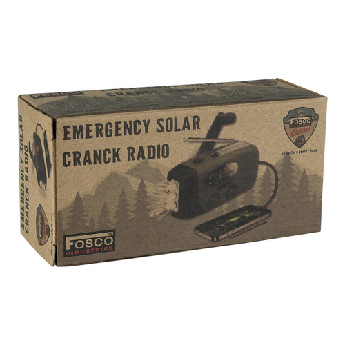 Fosco Industries - Survival-Radio mit Solarpanel und Kurbel - FM/AM - Grün - 464600