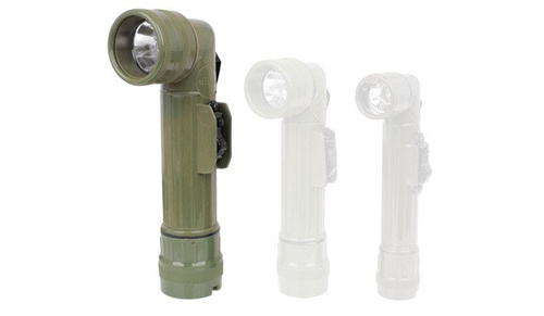 Mil-Tec - Winkel-Taschenlampe R20 - OD Grün - LED - 15143201
