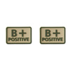 Helikon - Naszywka PVC - Grupa Krwi - B+ POS - Khaki - 2 szt.