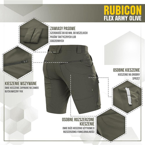 M-Tac - Taktische Shorts Rubicon Flex - 4-Way Stretch - YKK - Army Olive - 20070062