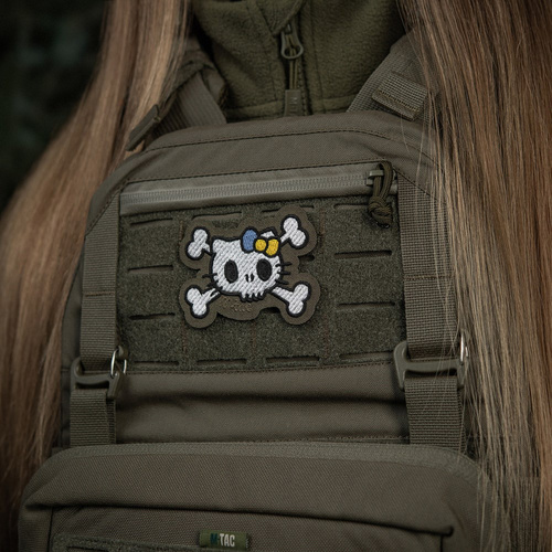 M-Tac - Kitty Patch - Embroidery - Yellow and Blue Bow - Ranger Green - 51387023